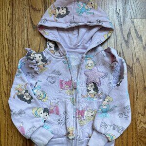 Disney Princess Purple Zip-up Hoodie 3T